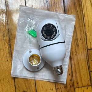 White Smart Security Camera Bulb